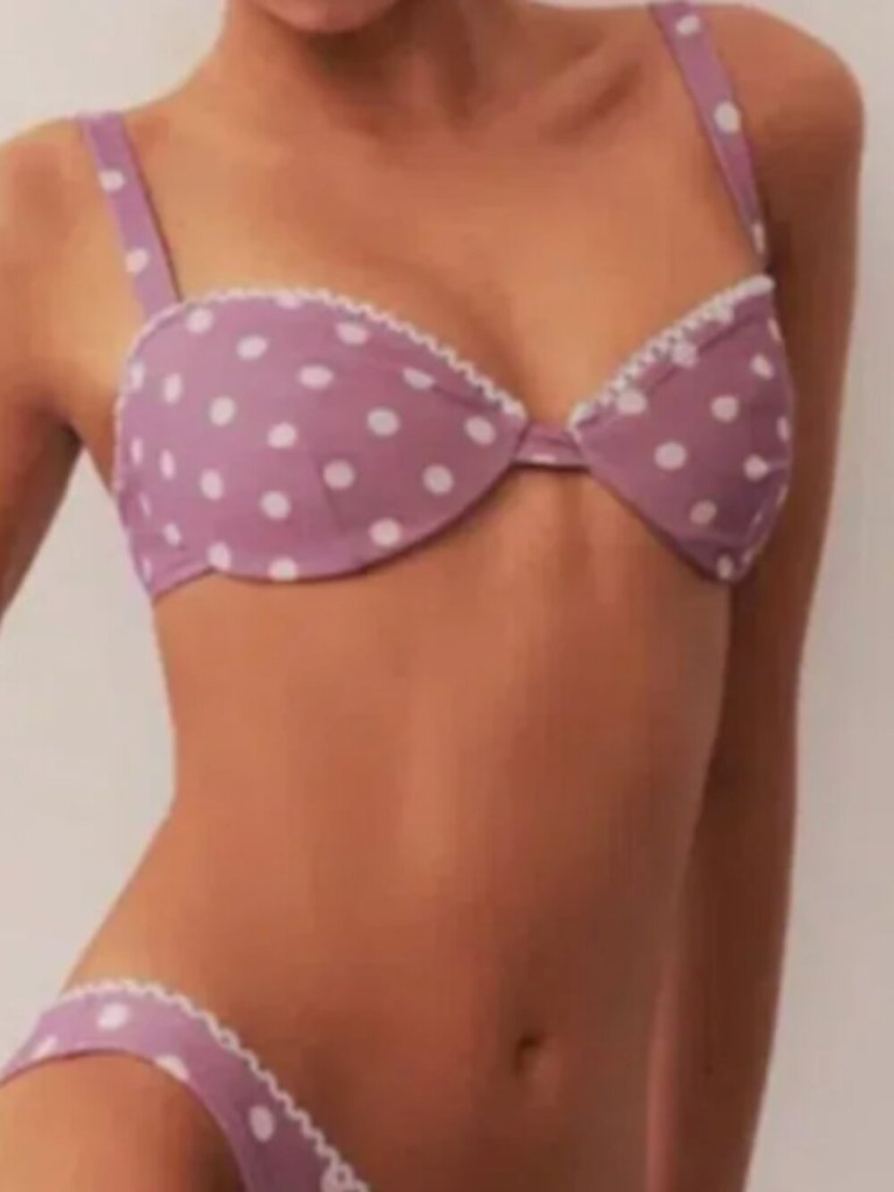 Reformation Maldives Bikini Top Mauve Dot